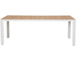 Lisomme Issey Aluminium Tuintafel Beige - Polywood - 6 Persoons - Weersbestendig - 205 x 90 cm