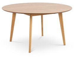 Lisomme Jade Ronde Eettafel Naturel - Hout - Scandinavisch - 5 Persoons - Eetkamertafel - Ø 140 cm