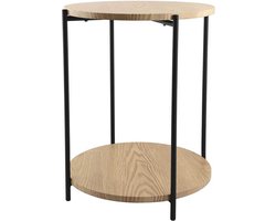 Lisomme Lina houten bijzettafel naturel - Ø 40 cm