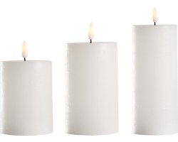 Lisomme Nala led stompkaarsen wit - met afstandsbediening - set van 3