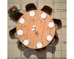 Lisomme Soy Ronde Tuintafel Polywood Zwart - Ø 178 cm