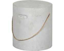 Lisomme Storm Betonlook Krukje - Rond - met Decoratief Touw - Industrieel - Grijs - Ø37 x 40 cm