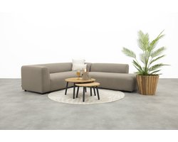 Lissabon/Mindo Sunbrella (Sit&Heat) verwarmde loungeset - Taupe/Teak