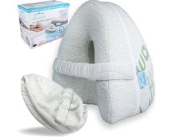 LitaLente - bamboe Kniekussen - Ergonomisch Bamboe Beenkussen +1 extra bamboe kussenhoes - Houding Correctie - Zijslaapkussen - Zijslaper - Rugklachten - Rugpijn - Heupklachten - Zijslaap Kussen Voor In Bed - Artrose