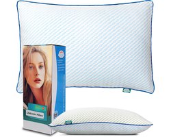 Litalente Hoofdkussen - Memory Foam Hoofdkussen - Bamboe kussen - Hoofdkussen Bamboe Tijk - Traagschuim kussen - Cool Comfort - 10 jaar garantie - Zacht, Koel & Drukverlagend - + 200g Extra Foam - Afstelbaar - Voor alle type slapers