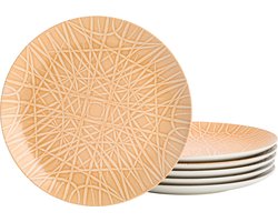 Lite-Body Dinerborden - Set van 6 stuks - Ø26 cm - Stoneware - Bamboo Terra