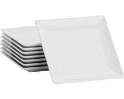 Lite-Body gebaksbordjes - Set van 8 stuks - 16 cm - Wit