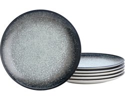Lite-Body Hermes - Dinerborden 26 cm - 6 stuks - Stoneware - Groen Blauw Grijs