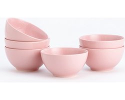 Lite-Body - Hermes Kom 500 ml - Set van 6 - Rond – Licht Roze