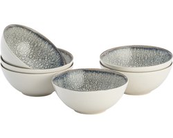 Lite-Body Kom Hermes - 500ml - set van 6 - Grijs relief