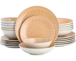 Lite-Body Serviesset Hermes - 6 personen - 24 delig - Bamboo Peach - Chic en trendy