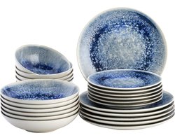 Lite-Body Serviesset Hermes reliëf - 24 delig - 6 personen - Blauw