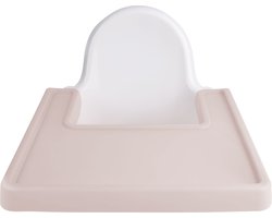 LITTLE-BUNNY silicone placemat past perfect op de IKEA Antilop kinderstoel licht grijs