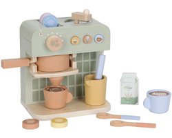 Little Dutch - Houten Koffiezetapparaat + 13 Accessoires - FSC-Gecertificeerd Hout - Speelgoed vanaf 3 Jaar - Keuken Speelgoed - Houten Speelgoed - Little Dutch Speelgoed - Koffie - Koffiemachines