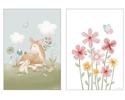 Little Dutch Poster - Maat A3 - Poster Kinderkamer Jongens & Meisjes - Multicolour - Fairy Garden