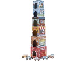 Little Dutch Stapeltoren Inclusief 6 Auto’s – Hout
