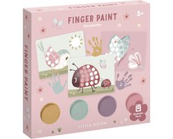 Little Dutch Vingerverf set - Fairy Garden - 4 kleuren vingerverf - Knutselen - Speelgoed kinderen - Voor meisjes - Vanaf 3 jaar