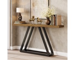 LITTLE TREE Console Tafel - 160 X 30 X80 cm - Smal Industriële Bruine Houten - Tafel achter Bank - voor Hal & Woonkamer​