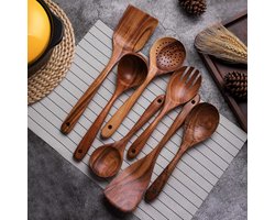 Littlemonky Teakhouten Keukengerei Set | Houten Spatel Set | Kook Spatel Set | Kokgerei Set