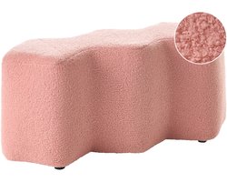 LITTLETON - Gestoffeerd bankje - Roze - Bouclé