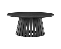 LIV Scandinavische stijl ronde 80cm salontafel zwart
