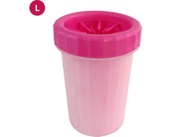 Livano Hondenpoten Reiniger - Hondenpoten Schoonmaken - Honden Verzorging - Potenreiniger Hond - Poot Reiniger - Draagbaar - Roze - Maat L