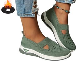 Livano Schoenen Dames - Sneakers - Comfortabel - Slippers - Casual - Volwassen - Groen - Maat 40