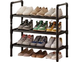 Livano Schoenenrek - Schoenenbank - Deur - Schoenen Opbergsysteem - Organizer - 3 Lagen Groot