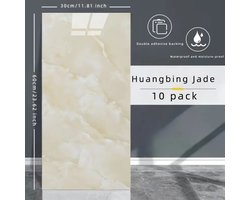 Livano Wandpaneel - Zelfklevend - Wandpanelen - Woonkamer - Badkamer - Gele Jade 60x30cm [10 stuks]