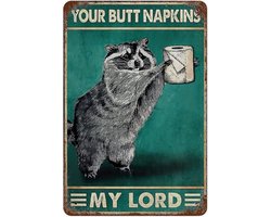 Livano Your Butt Napkins My Lord - Are You Pooping Wasbeer - Have A Nice Poop - Poster - Grappige Poster - 20x30cm