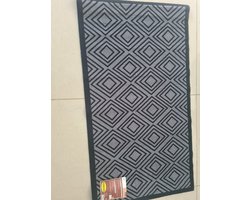 Livarno home Deurmat - 67 x 120cm - zigzag zwart/antraciet - Antislip