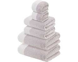 Livarno home handdoek set lichtgrijs 6 delig