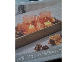 Livarno Home Herfst Decoratie set - Dienblad - Theelichthouders - Pompoenen - Bladeren - Decoraties - 21-delig