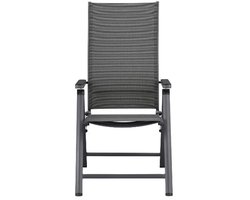 Livarno home Houston Standen tuin stoel - Aluminium - Grijs - Inklapbaar - 7 standen