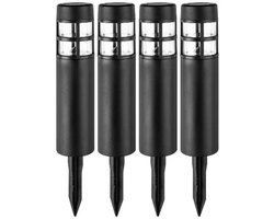 Livarno Home LED Solar Tuinlampen - Zwart - 4 stuks