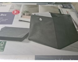 Livarno home Opbergbox - Incl Deksel - 30.5x30.5x29.5cm - Antraciet - 26L - Max 6kg