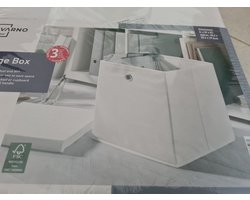 Livarno home Opbergbox - Incl Deksel - 30.5x30.5x29.5cm - Wit - Max 6kg