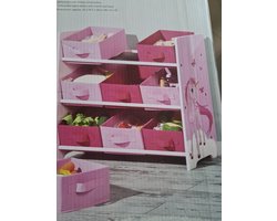 Livarno home Opbergrek voor Kinderen - Roze - 65 x 60 x 30cm