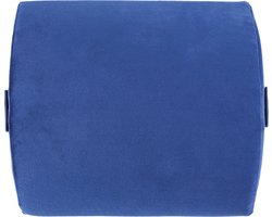 Livarno home Rugkussen - 30x28x6cm - Blauw - 100% Polyester - Anatomisch correcte zitpositie - Afneembare riem - Ontlast de rugspieren