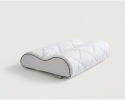 Livarno Home Silverplus® Neksteunkussen – Ergonomisch Traagschuim Kussen – Anti-Allergisch & Ademend – Voor Zij- en Rugslapers – 50x36 cm