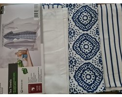Livarno home Theedoeken - 3 stuks - 50x70cm - 3 Verschillende