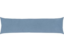 Livarno home Zijslaapkussensloop - 40x145cm - Blauw