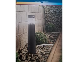 Livarno Lux Buitenlamp op zonne energie - Tuinlamp - met schemersensor en bewegingsdetector - 68 cm hoog
