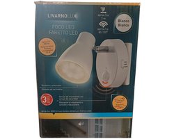 Livarnolux - Foco led lamp Wit met bewegingscensor 14100206L
