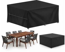 Livatto Tuinmeubelafdekking 140x140x90 cm - Waterdichte 420D Oxford Hoes voor Vierkante Tuintafel - Zwart