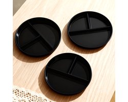 Livé® Borden Set – 3 Ronde Borden met Compartimenten - Magnetron & Vaatwasser Bestendig