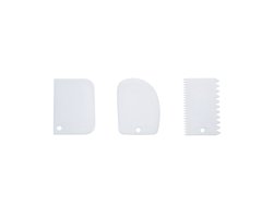 Livé® Wit Taart schrapers – Set van 3 Bakschrapers met Haakontwerp