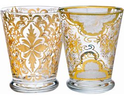Livellara DAMASCO Tumblers/Waterglazen White, 300ml, 2-pack, giftbox