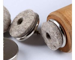 LIVIA HOME- Vloerbescherming 16 Stuks - Vilt Pads - Meubelbescherming - Stootkussens - Voor Houten Meubels - 24 mm Diameter