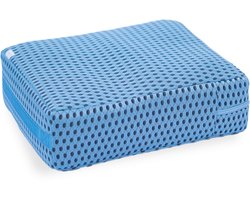 LIVIN' Spa Zitje Deluxe - Whirlpools - Spa Zitkussen - Spa Zitverhoger - Badkussen - Badkussens voor in bad - Spa Accessoires - Geschikt voor Spa, Jacuzzi, Hottub, Bad - Zacht en comfortabel - Uitwasbaar - Blijft op Bodem - 38x30x12CM - Blauw